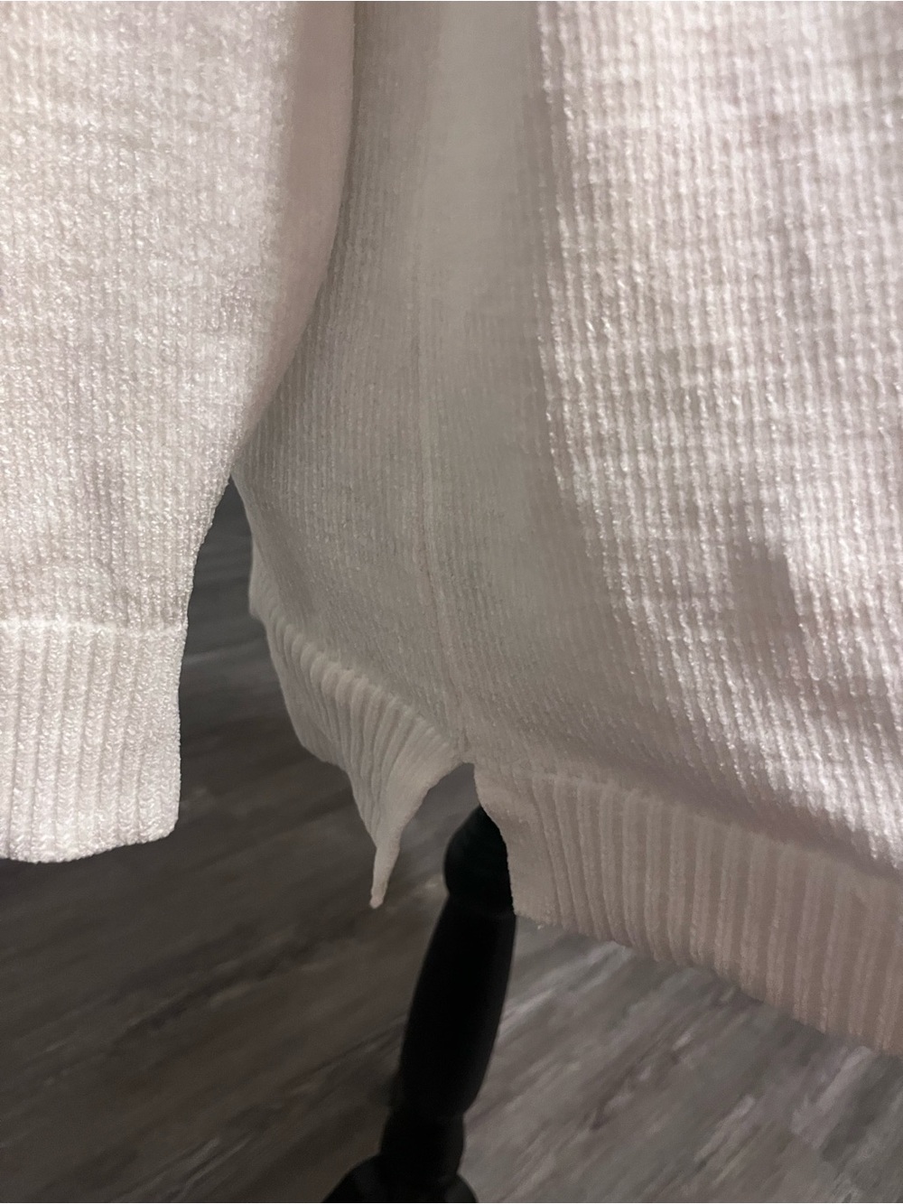 Lilly Pulitzer Ivory Crewneck Sweater with Gold Button Cuffs - Picture 5 of 5